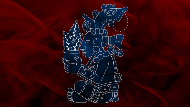 Maya - Yum Kaax - Blue & Red