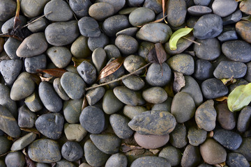 decorative floor pattern of a gravel stone