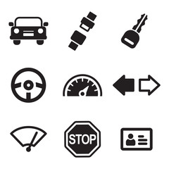 Driving School Icons