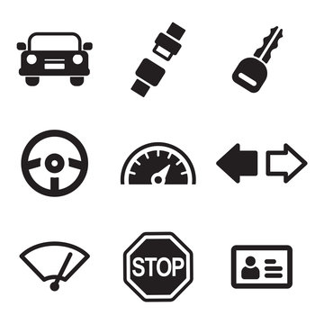 Driving School Icons