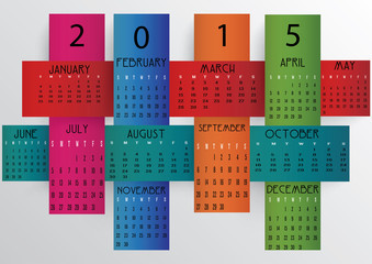 Colorful Calendar-2015