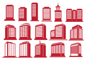 High Rise Buildings Vector Icon Set © UncleFredDesign
