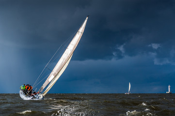 Sailing in a gale