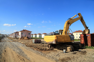 Obraz premium The construction of houses