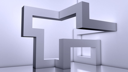 Abstract Architecture Background, 3d Building Blocks