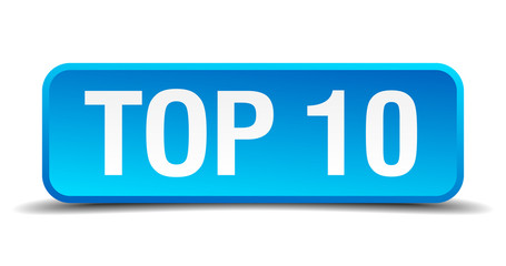 Top 10 blue 3d realistic square isolated button