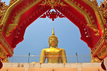 Buddha door image background in thailand