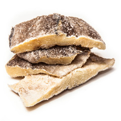 Pieces of salt cod fish