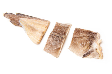 Pieces of salt cod fish