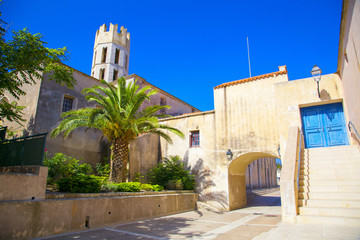 View of old town of  Bonifacio, Corsica