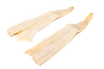 Pieces of salt cod fish