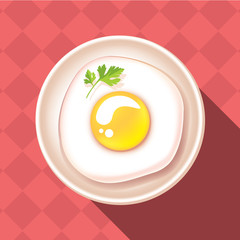 Abstract Vector Design Element – Fried Egg