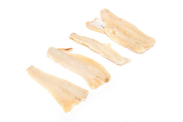 Pieces of salt cod fish