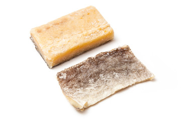 Pieces of salt cod fish