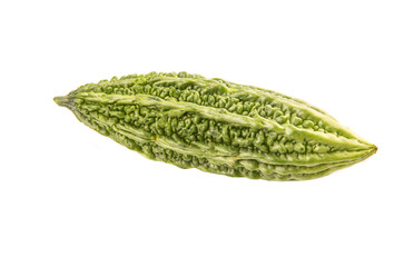 Bitter gourd vegetable over white background