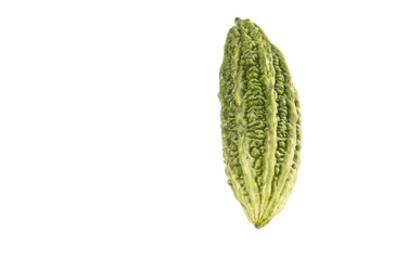 Bitter gourd vegetable over white background