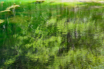 Water reflection and waves