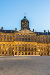 Obraz premium Royal Palace in Amsterdam, Netherlands