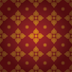 Thai Art Background vector, Thai art pattern vector.