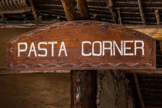Pasta corner sign