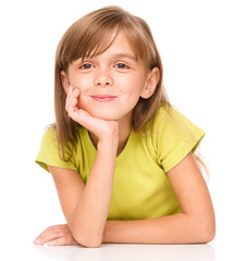 Portrait of a pensive little girl