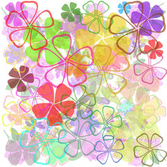 Fototapeta na wymiar Colorful flowers abstract background.Vector