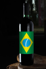 bottle of wine from Brazil