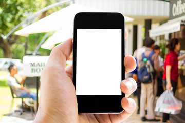 abstract image of people in coffee cafe with a blurred backgroun