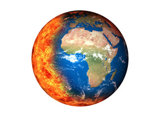 Global warming (elements furnished by NASA)