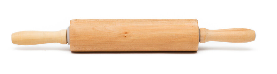 baking rolling pin and on white background