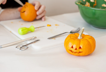 Obraz premium Halloween Pumpkin Carving