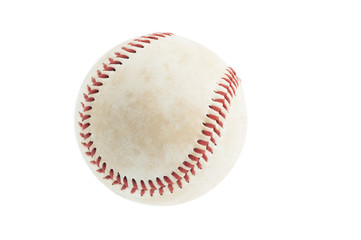 Rusty baseball isolated on white
