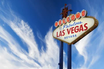 Türaufkleber Willkommen in der Neonreklame von Las Vegas © somchaij