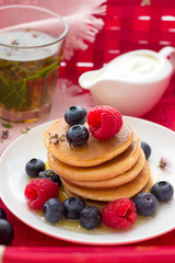 Pancakes with berries