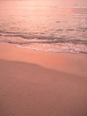 チャウェンビーチの夕暮れ