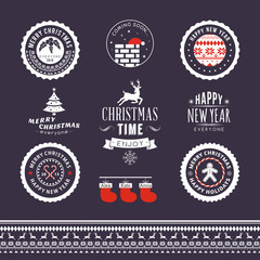 Christmas decoration set of design elements