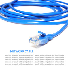 Network internet cable isolated on white background