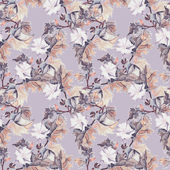 Datura seamless pattern