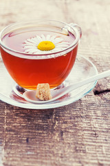 Cup of fresh herbal tea