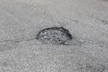 Schlagloch in Straße