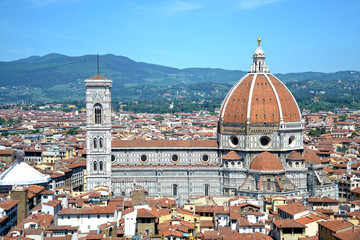 Fototapeta na wymiar The Cupola of Brunelleschi, Florence Cathedral