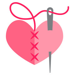heart and needle