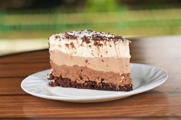 chocolate cake piece