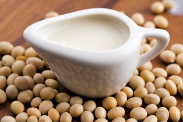 Soy milk with beans