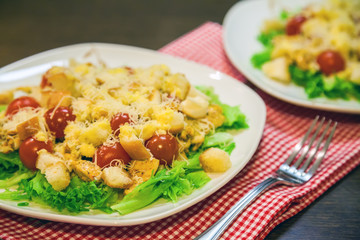 Caesar salad with chicken