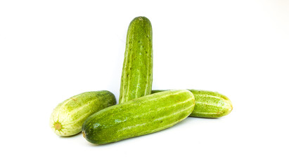 Cucumber with white background