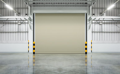 Roller door or roller shutter. Also called security door or security shutter with automatic system....
