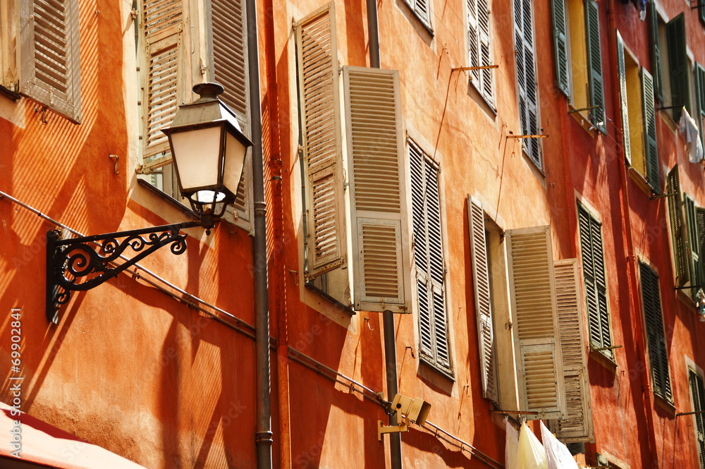 Sticker old town architecture of nice on french riviera