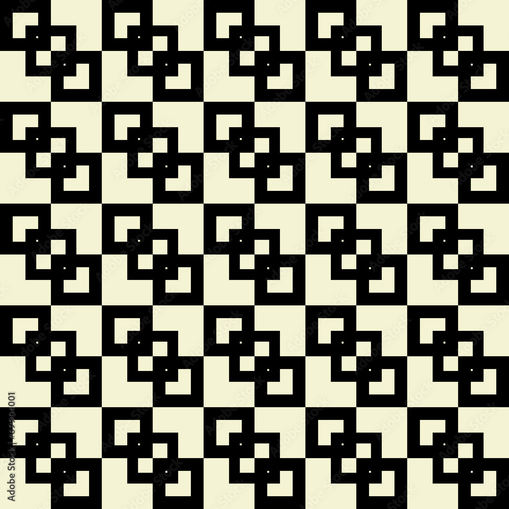 Aufkleber retro seamless pattern with squares shapes.
