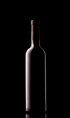 Black bottle of wine